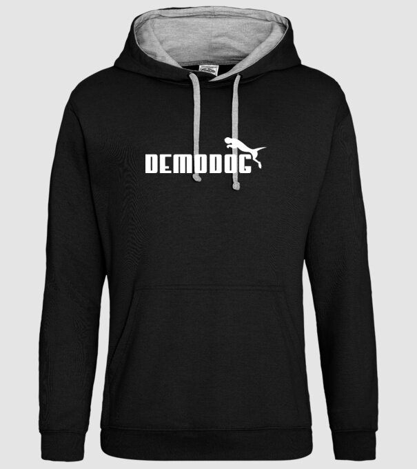 demodog logo model negru pe tricou