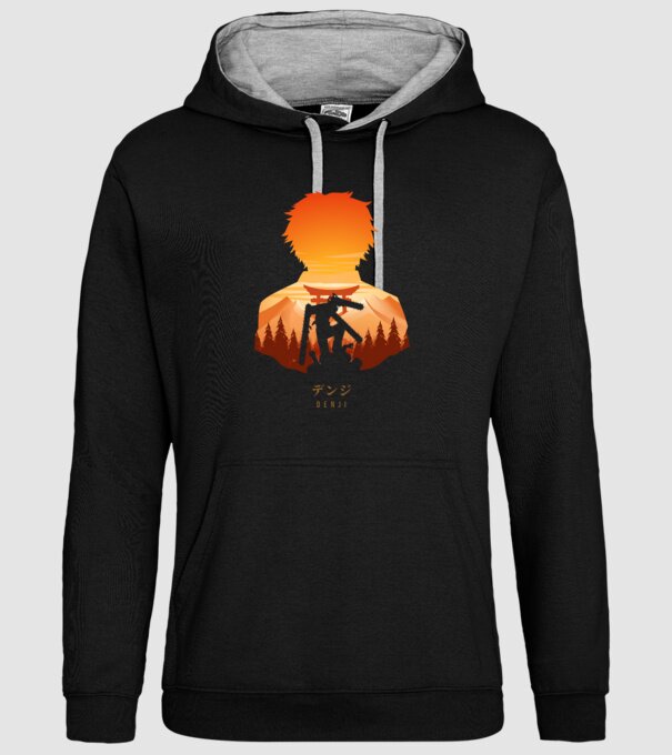 Denji model negru pe tricou