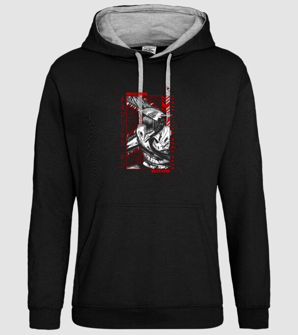 Denji Chainsaw man model negru pe tricou