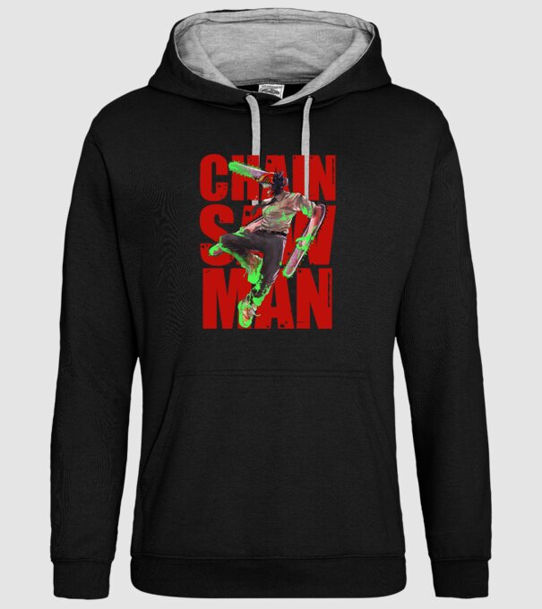 Denji chainsaw man concept model negru pe tricou