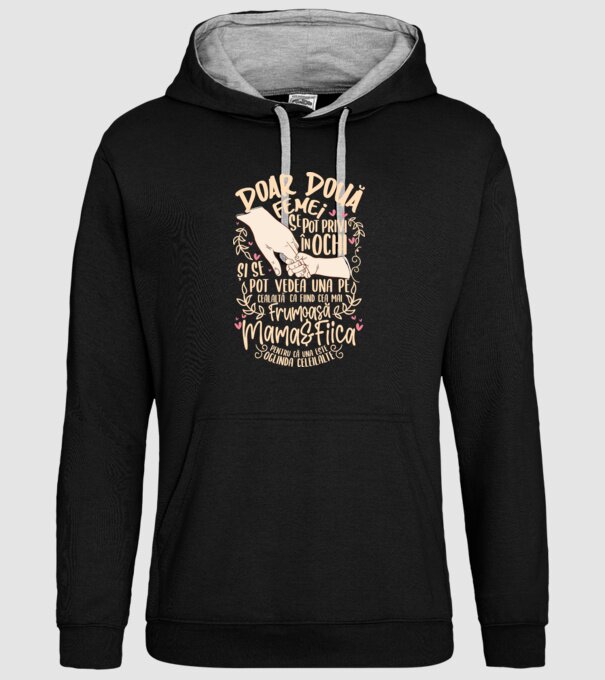 doar două femei se pot privi în ochi și se pot vedea una pe cealaltă ca fiind cea mai frumoasă - mama&fiica - pentru că una este model negru pe tricou