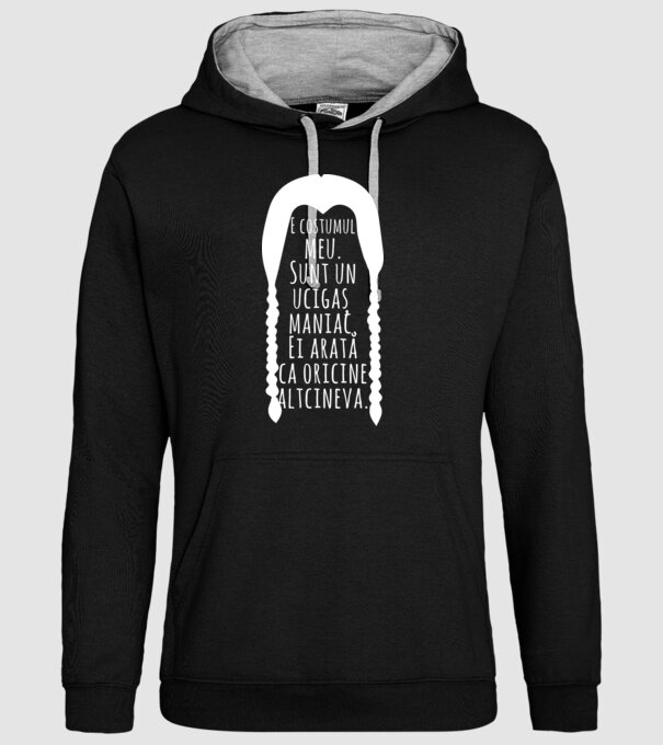 E costumul meu. Sunt un ucigaș maniac. Ei arată ca oricine altcineva. model negru pe tricou