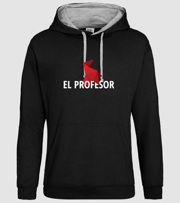 el professor money heist model negru pe tricou