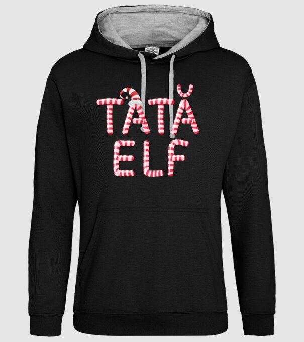 tată elf model negru pe tricou