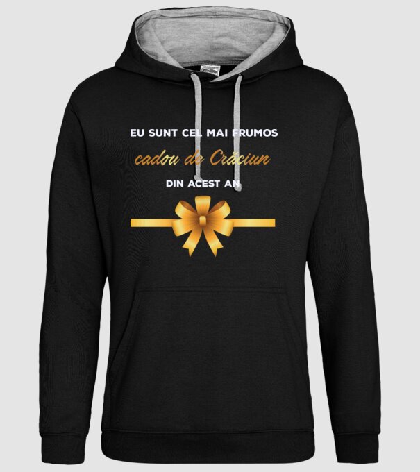 Eu sunt cel mai frumos cadou de Crăciun din acest an model negru pe tricou