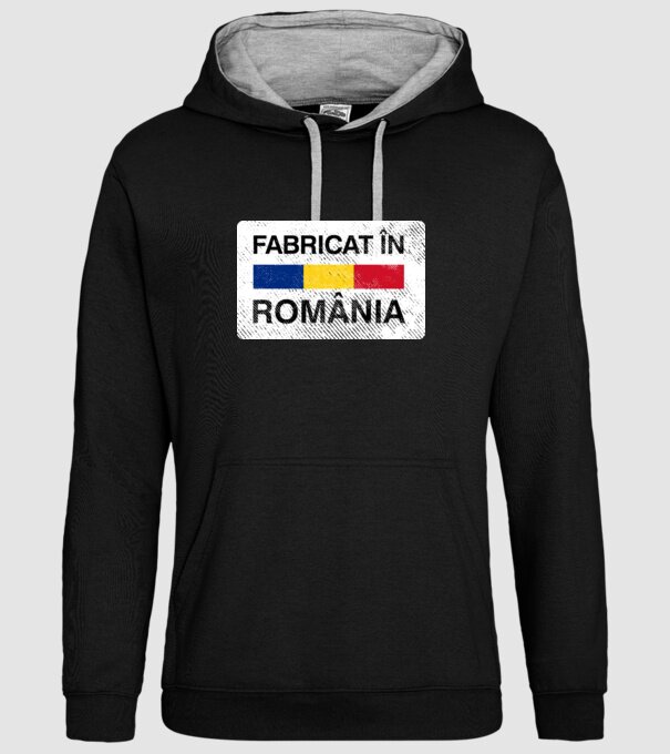 Fabricat în România model negru pe tricou
