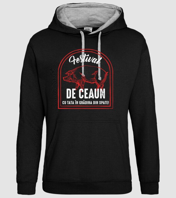 Festival de ceaun - cu tata în grădina din spate! model negru pe tricou