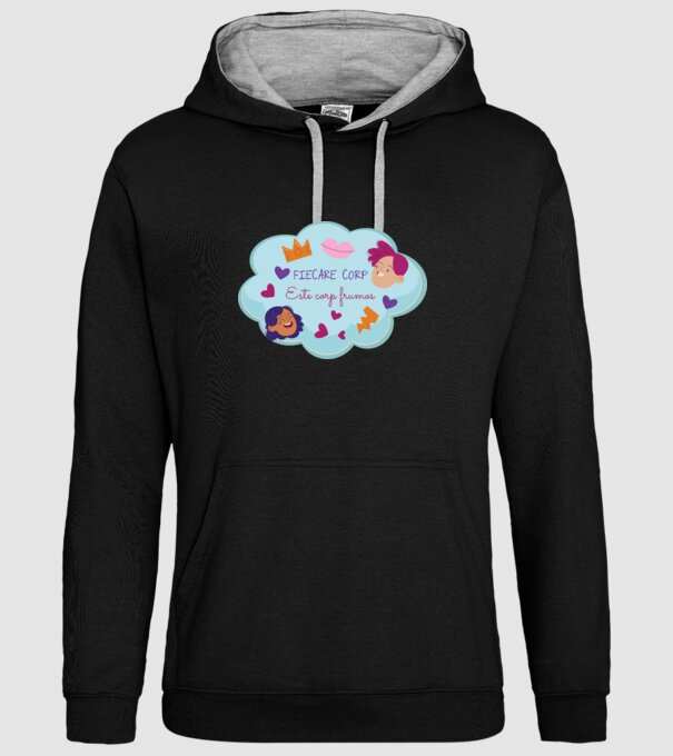 Fiecare corp model negru pe tricou