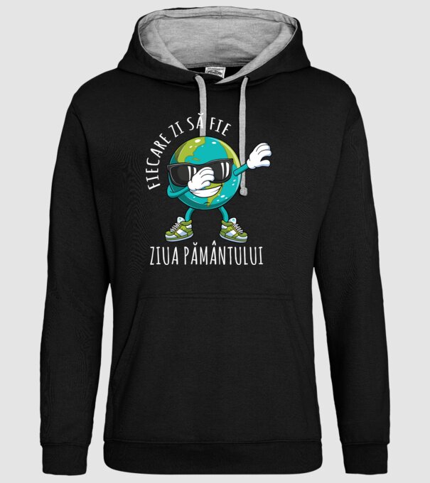 Fiecare zi să fie Ziua Pământului model negru pe tricou