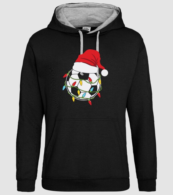 Football christmas model negru pe tricou