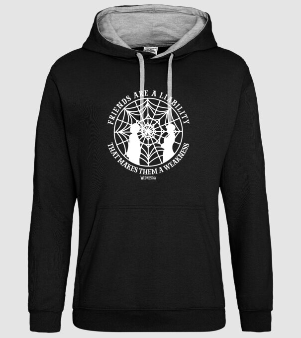 Friends are liability model negru pe tricou