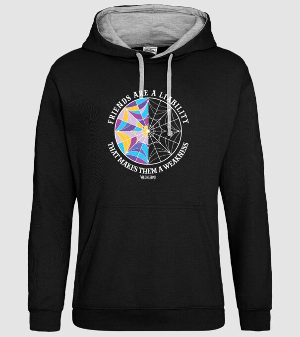 Friends are liability model negru pe tricou