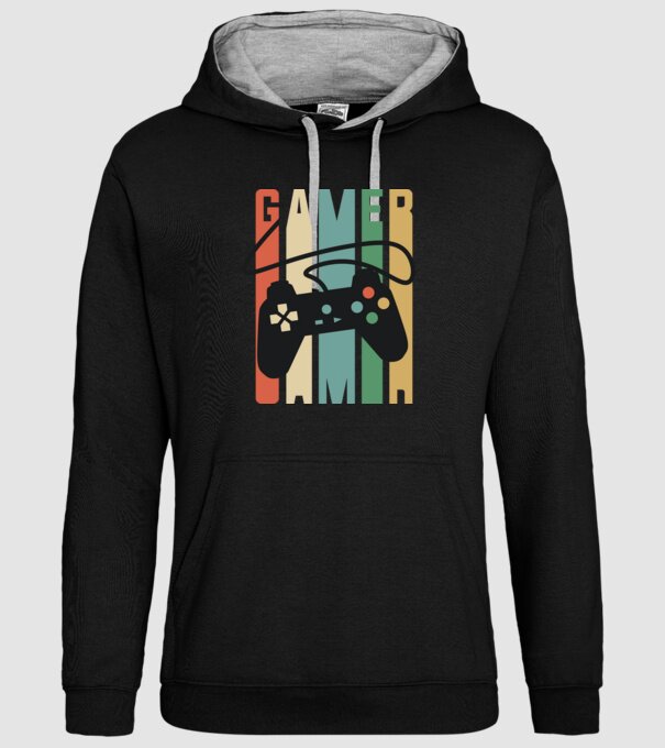 Gamer Controller model negru pe tricou