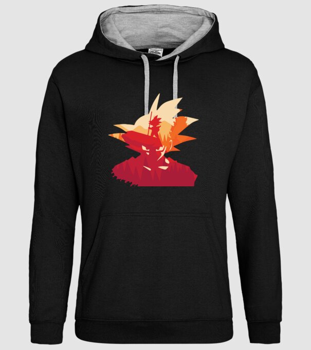 goku head model negru pe tricou