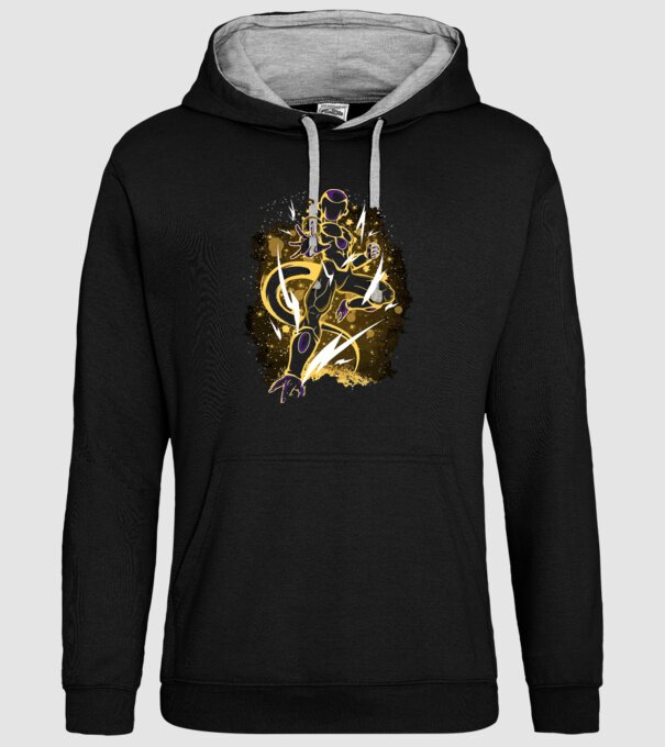 golden freeza dragonball model negru pe tricou