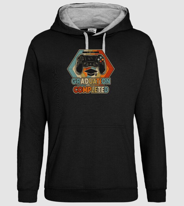 Graduation Completed model negru pe tricou