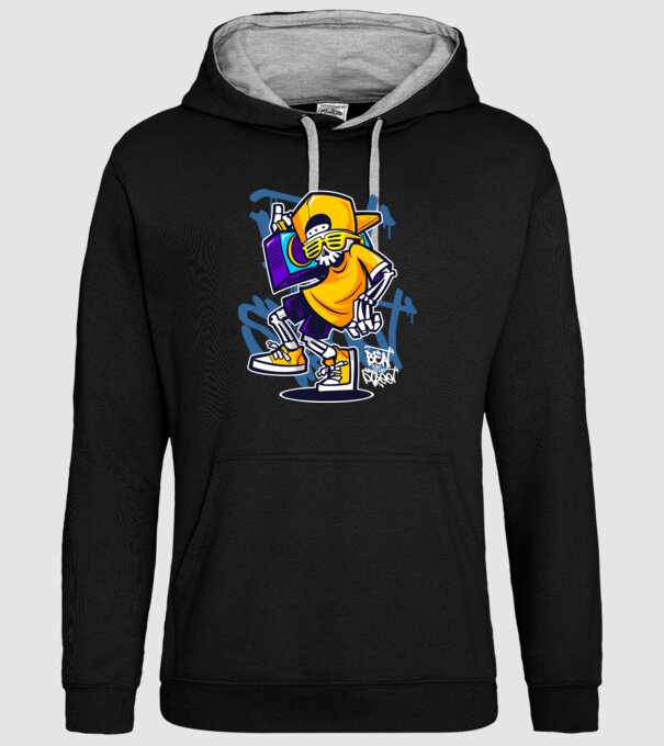 Graffiti model negru pe tricou