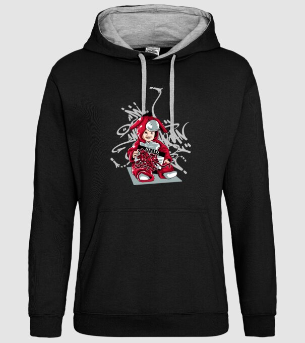Graffiti model negru pe tricou