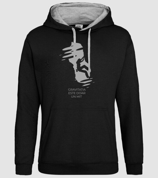 gravitația este doar un mit model negru pe tricou