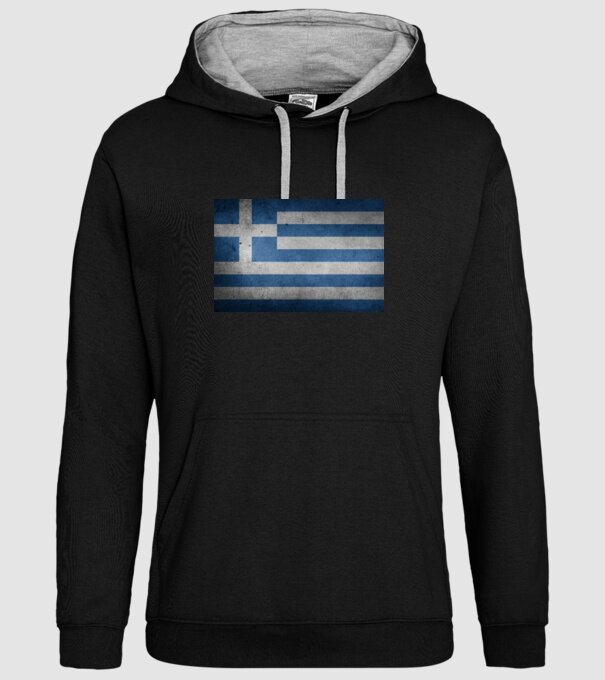 GREECE model negru pe tricou