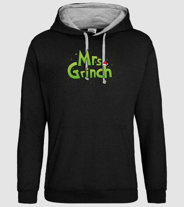 Grinch Family Mrs Grinch model negru pe tricou