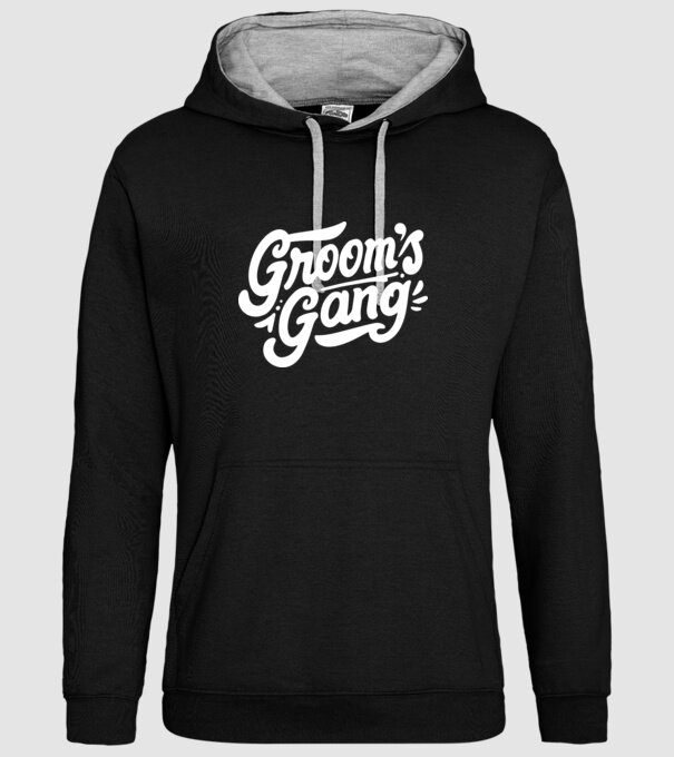 Grooms Gang model negru pe tricou