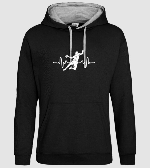 handball heartbeat model negru pe tricou