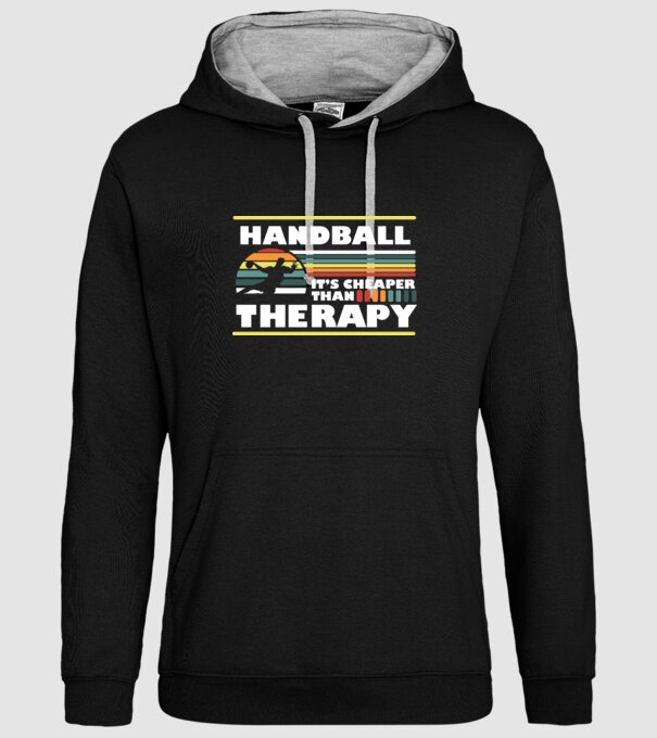Handball therapy model negru pe tricou