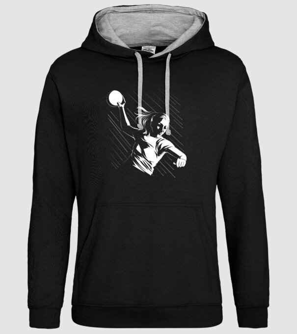 Handballer model negru pe tricou