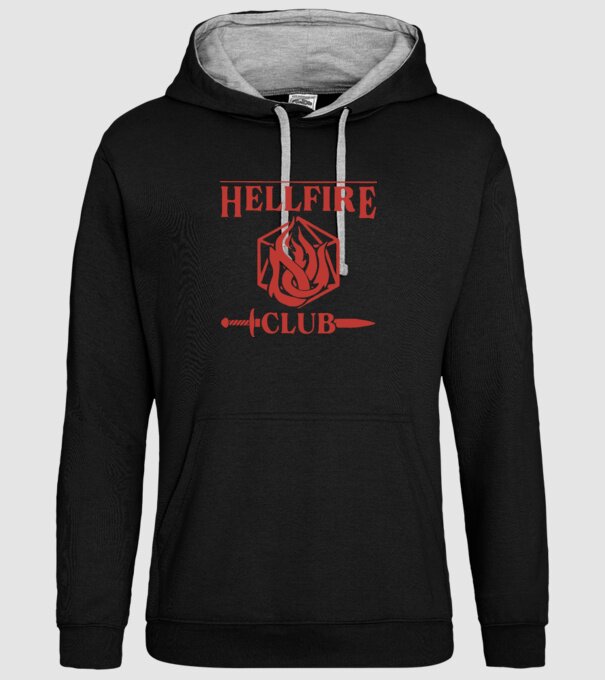 hellfire club 85 model negru pe tricou