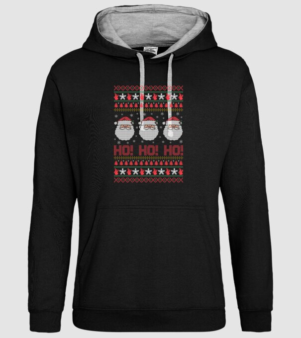 Ho-Ho-Ho model negru pe tricou