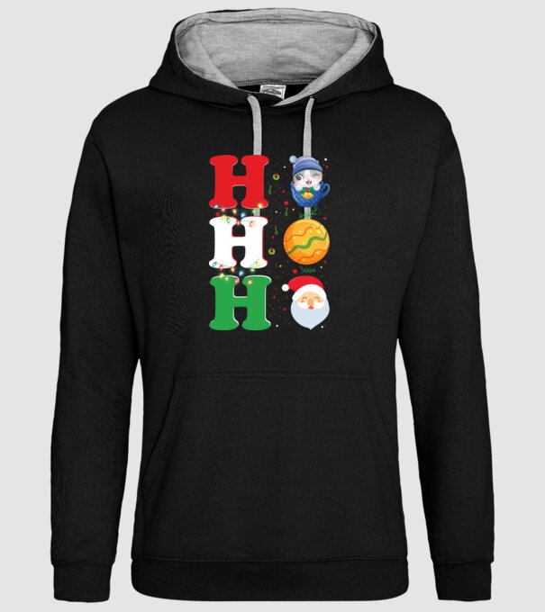 Ho-ho-ho christmas model negru pe tricou