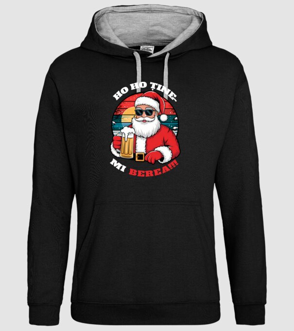 Ho ho ține mi berea! Negru model negru pe tricou