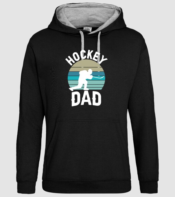 Hockey dad model negru pe tricou