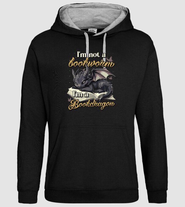 I am not a bookworm i am a bookdragon model negru pe tricou