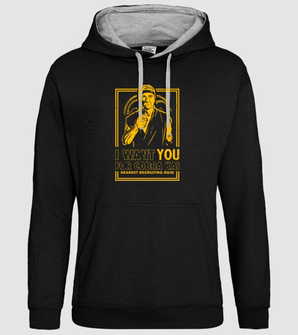 I want you cobra kai model negru pe tricou