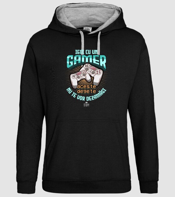 Ieși cu un gamer - aceste degete nu te vor dezamăgi model negru pe tricou