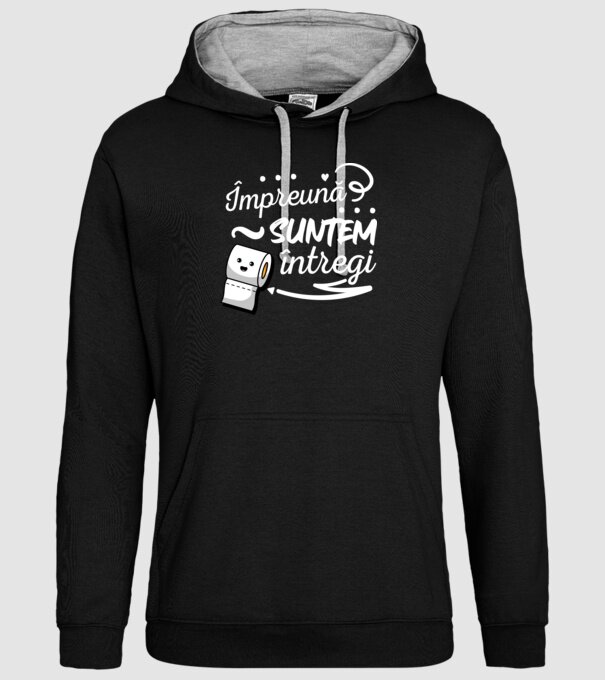 Împreună suntem întregi! model negru pe tricou