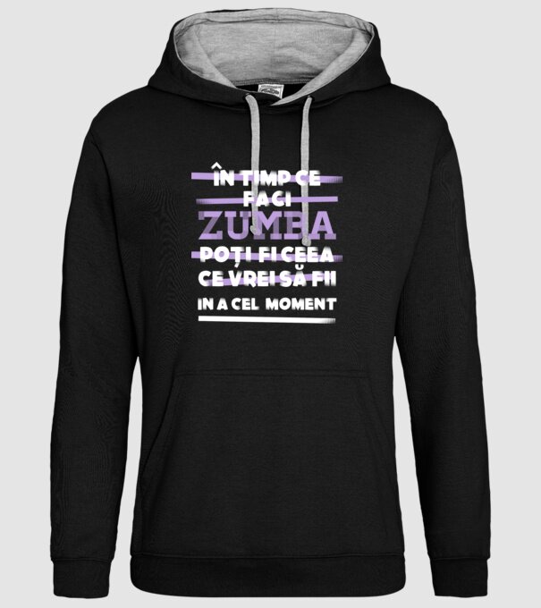 în timp ce faci zumba poți fi ceea ce vrei să fii - în acel moment model negru pe tricou