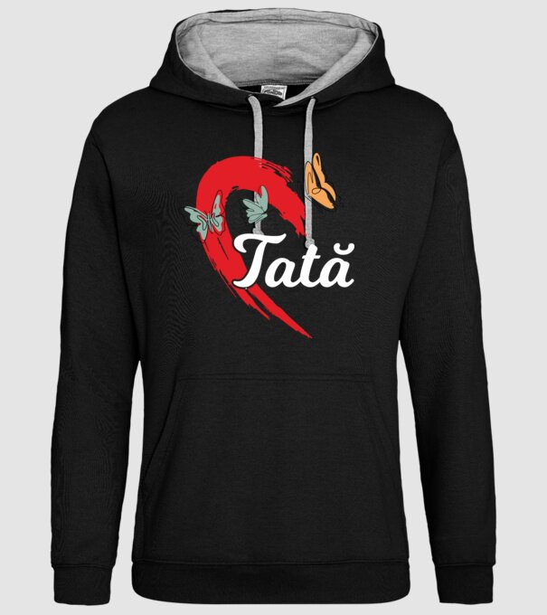 Tată model negru pe tricou