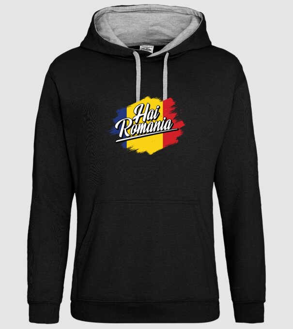 Inscripție cu steag model negru pe tricou