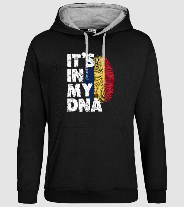 its in my dna model negru pe tricou