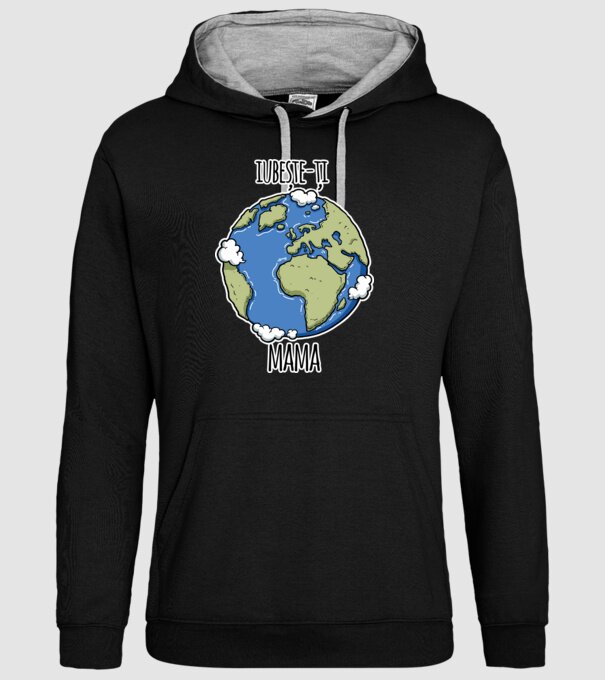 iubește-ți mama model negru pe tricou