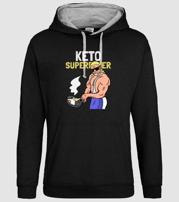 KETO SUPERPOWER model negru pe tricou