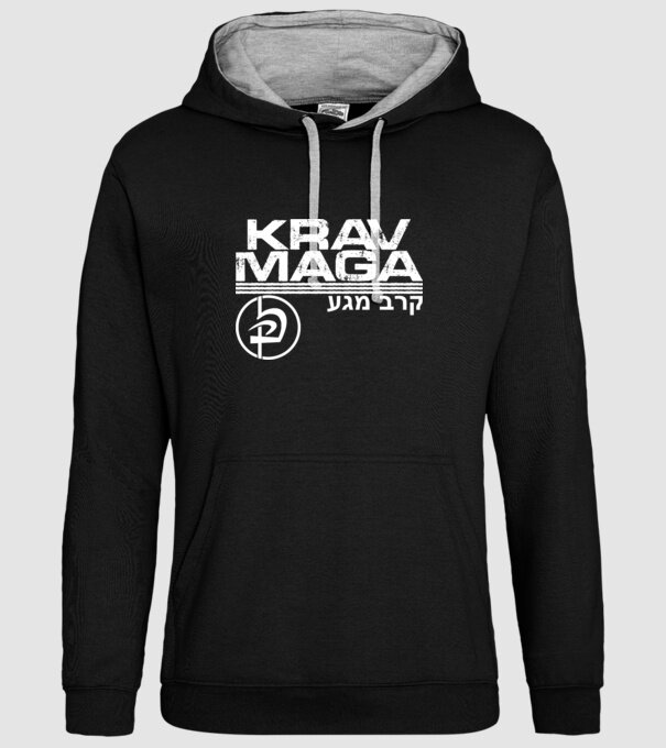 Krav Maga model negru pe tricou
