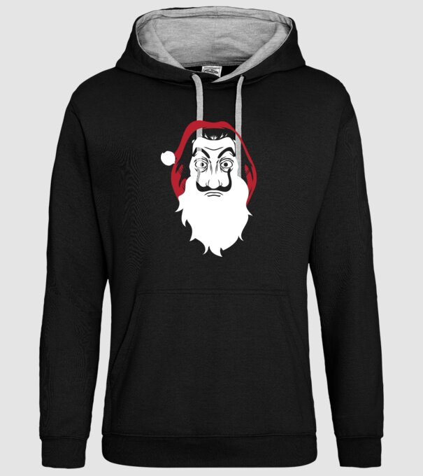 la casa de papel santa model negru pe tricou
