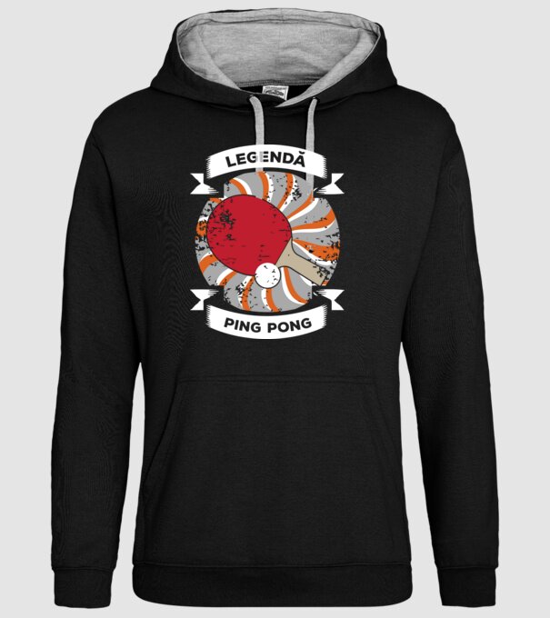 legendă Ping Pong model negru pe tricou