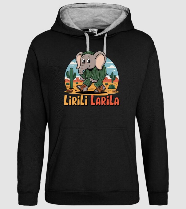 Lirili Larila model negru pe tricou