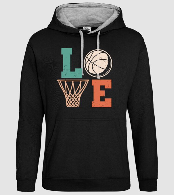 LOVE basketball model negru pe tricou