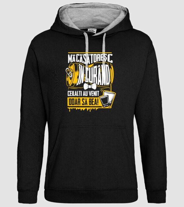 Mă căsătoresc în curând model negru pe tricou
